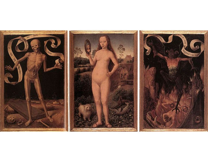 Triptych of Earthly Vanity and Divine Salvation (front) c. 1485 