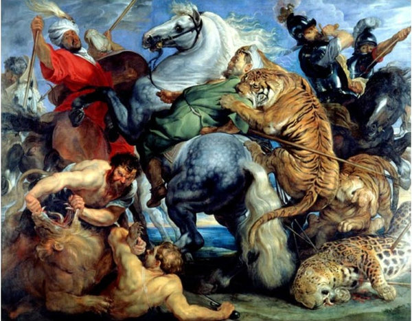 Tiger and lion hunting 