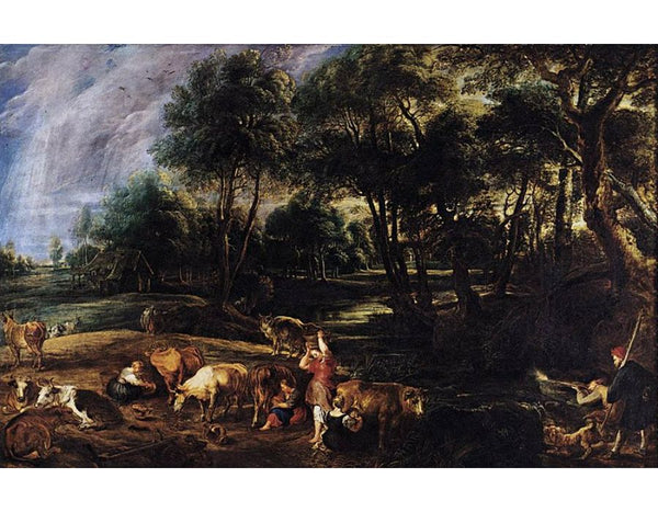 Landscape with Cows and Wildfowlers c. 1630 