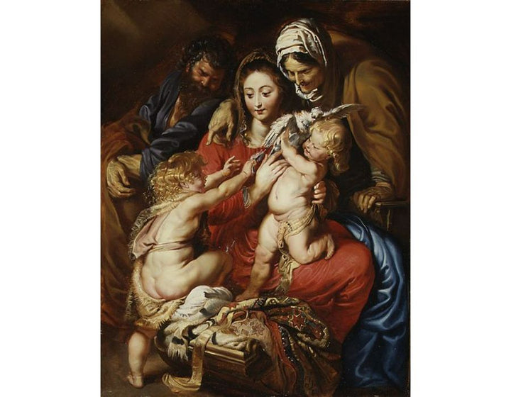 The Holy Family with Saint Elizabeth Saint John and a Dove 