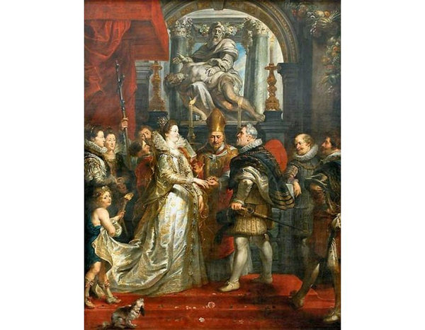 Paintings for Maria de Medici, Queen of France, scene wedding of Henry IV and Maria de Medici in Florence 