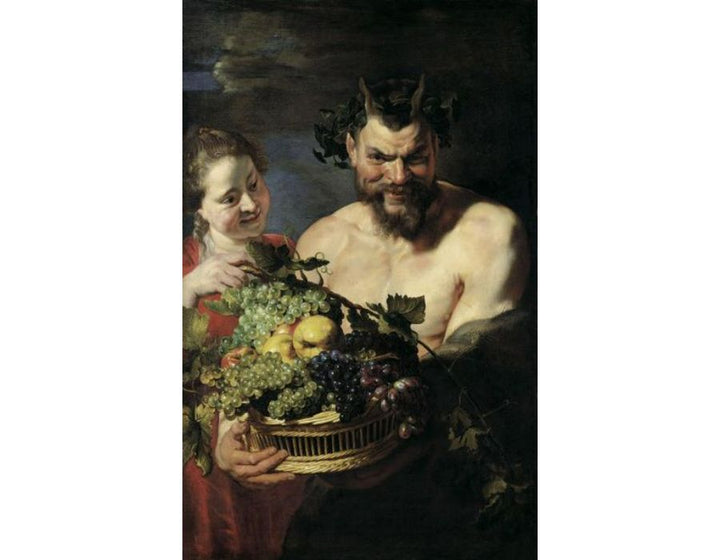 Satyr and Maid with Fruit Basket 1615 