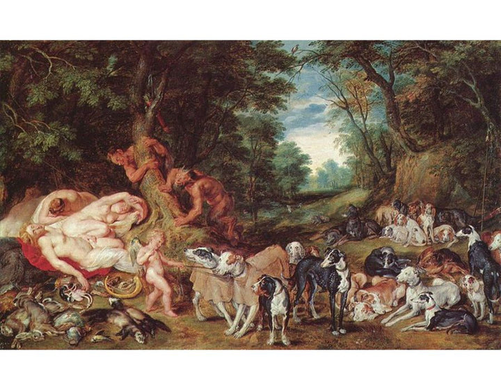 Nymphs, satyrs and dogs 