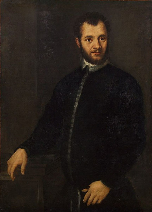 Portrait of a young man in black 