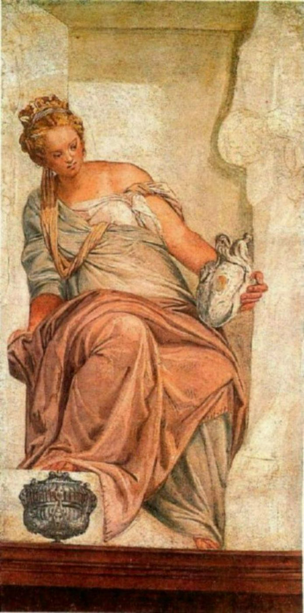 Temperance, from the wall of the sacristy 