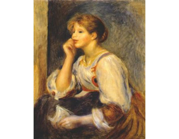 Girl with a letter Painting by Pierre Auguste Renoir