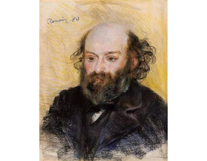 Paul Cezanne Painting  by Pierre Auguste Renoir