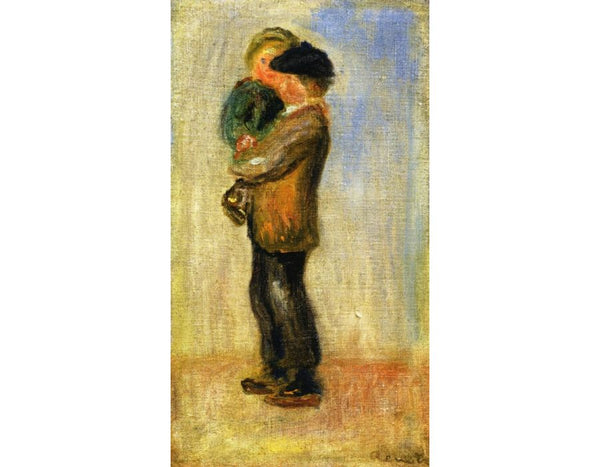 Man Carrying a Boy Paintingby Pierre Auguste Renoir