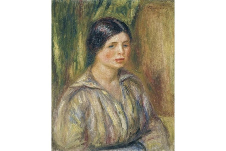 Buste De Jeune Fille Painting by Pierre Auguste Renoir