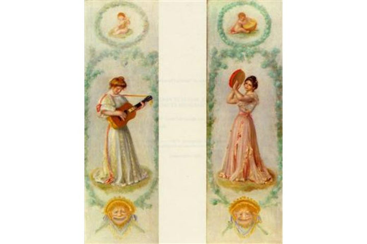 Music (two paintings) Painting by Pierre Auguste Renoir