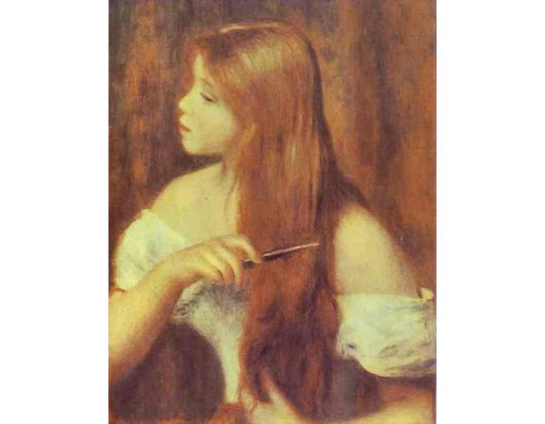 Young Girl Combing Her Hair 2 Painting