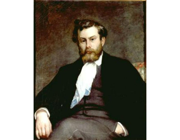 Portrait of Alfred Sisley Painting by Pierre Auguste Renoir