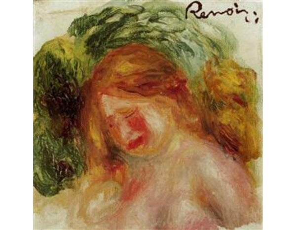 Head Of A Woman2 Painting by Pierre Auguste Renoir