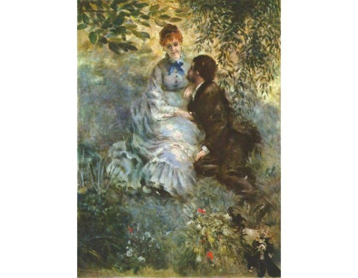 Couple Sitting in a Garden Painting by Pierre Auguste Renoir