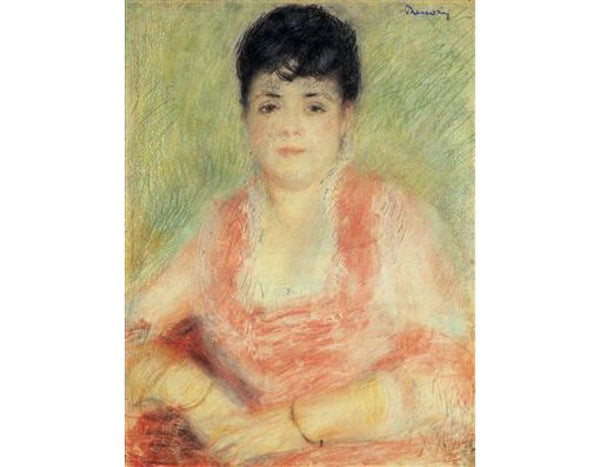 Portrait In A Pink Dress Painting by Pierre Auguste Renoir