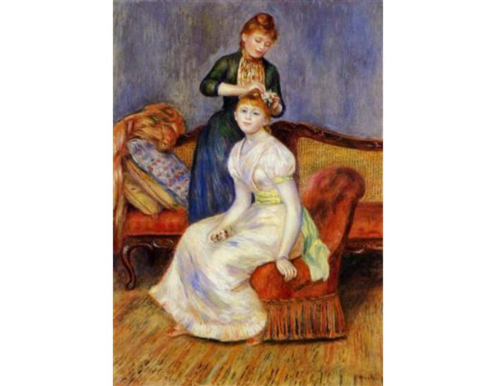 The Coiffure Painting by Pierre Auguste Renoir