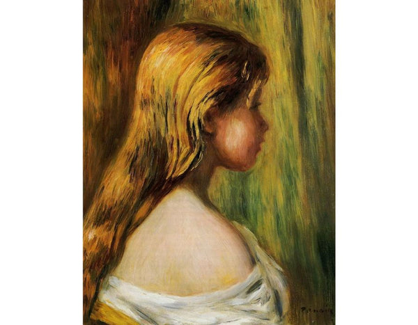 Head Of A Young Girl2 Painting by Pierre Auguste Renoir