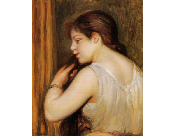 The Coiffure Aka Young Girl Combing Her Hair Painting by Pierre Auguste Renoir