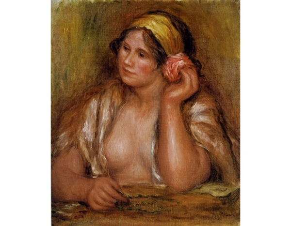 Gabrielle Au Collier Vert Painting by Pierre Auguste Renoir