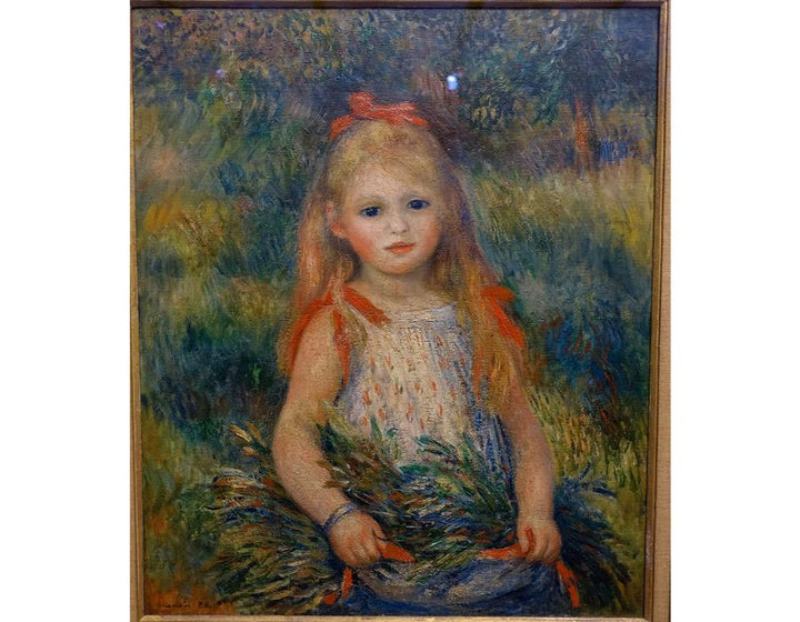 Girl with Sheaf Painting by Pierre Auguste Renoir