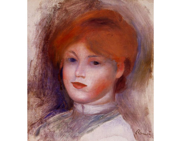 Head Of A Young Woman2 Painting by Pierre Auguste Renoir