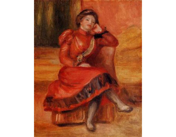 Spanish Dancer In A Red Dress Painting