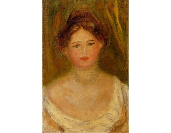 Portrait Of A Woman With Hair Bun Painting by Pierre Auguste Renoir