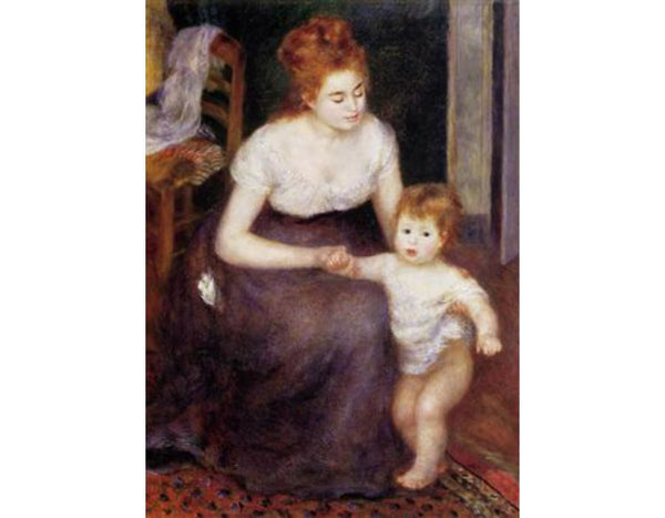 The First Step Painting by Pierre Auguste Renoir