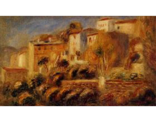 Houses At Cagnes Painting by Pierre Auguste Renoir