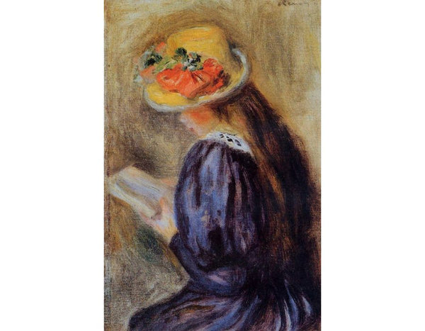 The Little Reader Aka Little Girl In Blue Painting