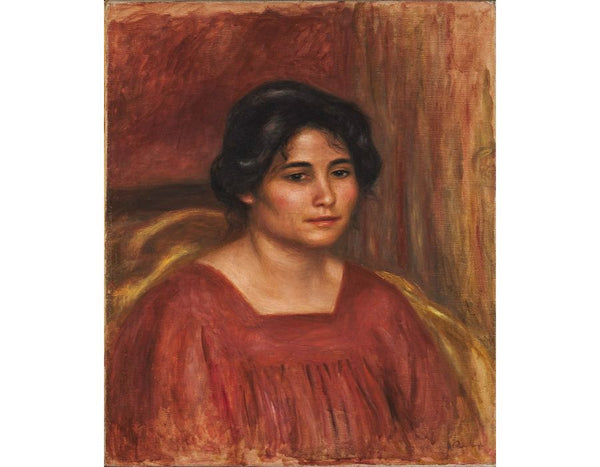 Gabrielle in a Red Dress Painting