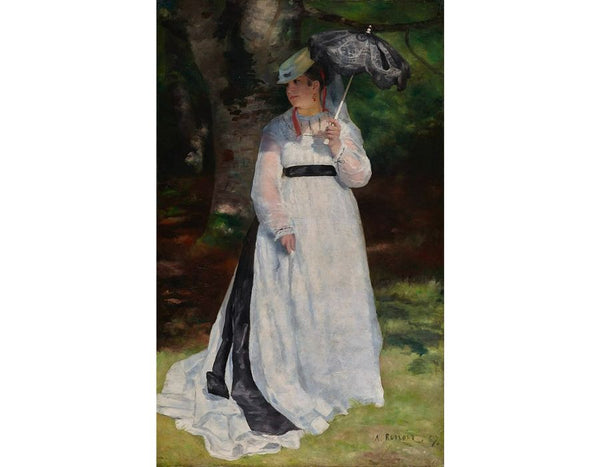 Portrait Of Lise With Umbrella Painting