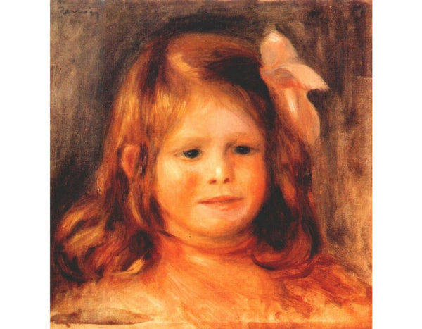 Girl with a pink ribbon Painting