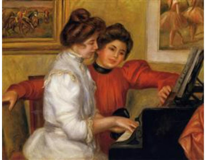 Young Girls At The Piano Painting