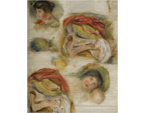 Etudes De Tetes Et Drapes Painting