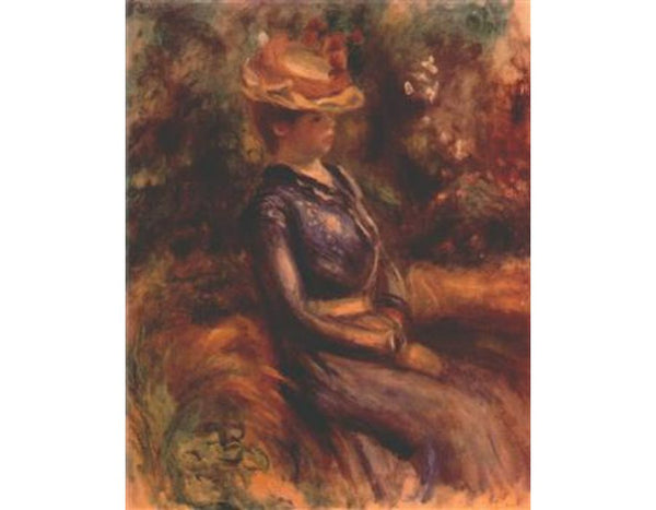 Girl wearing a straw hat Painting