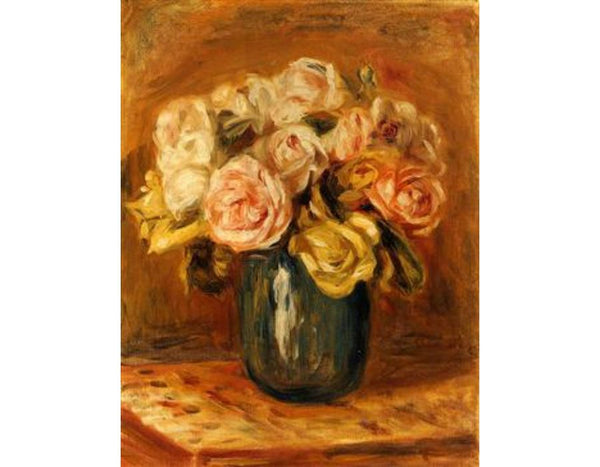 Roses In A Blue Vase2 Painting