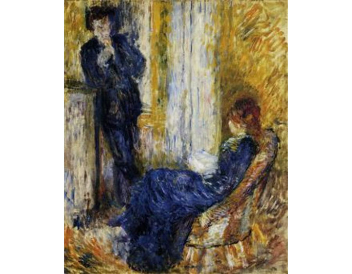 By The Fireside by Pierre Auguste Renoir