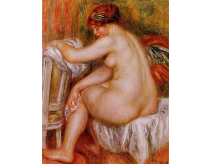 Seated Nude  by Pierre Auguste Renoir