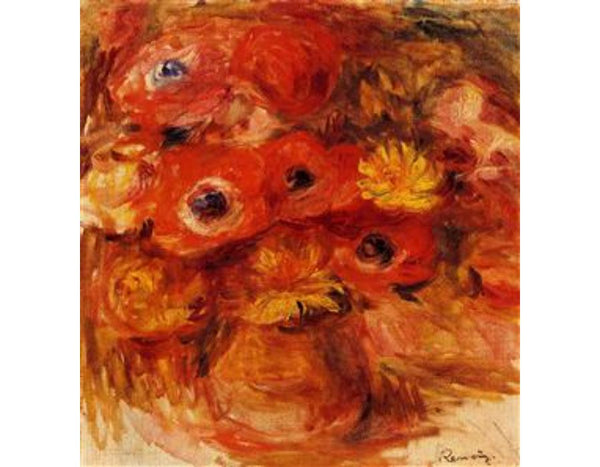 Vase Of Anemones by Pierre Auguste Renoir