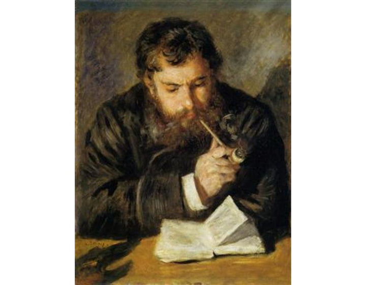 Claude Monet Aka The Reader
 by Pierre Auguste Renoir