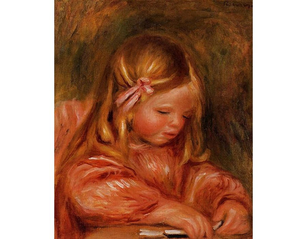 Claude Renoir Playing With Dominos  by Pierre Auguste Renoir