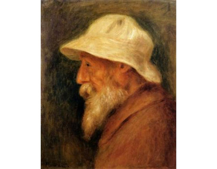 Self Portrait With A White Hat by Pierre Auguste Renoir