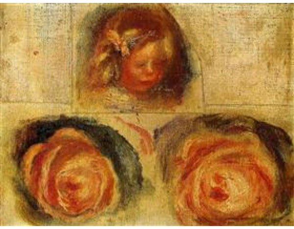 Coco And Roses (study)
 by Pierre Auguste Renoir