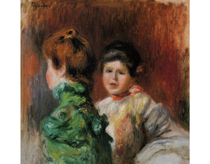 Study 'Two Women's Heads'
 by Pierre Auguste Renoir