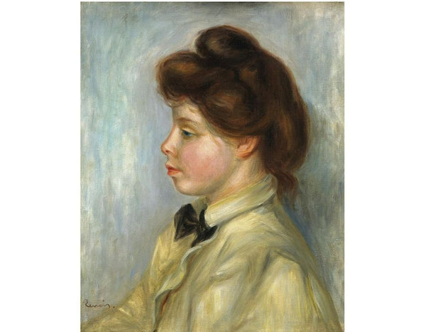 Jeune Femme A La Cravate Noireby Pierre Auguste Renoir