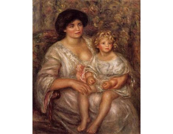 Madame Thurneyssan And Her Daughter by Pierre Auguste Renoir