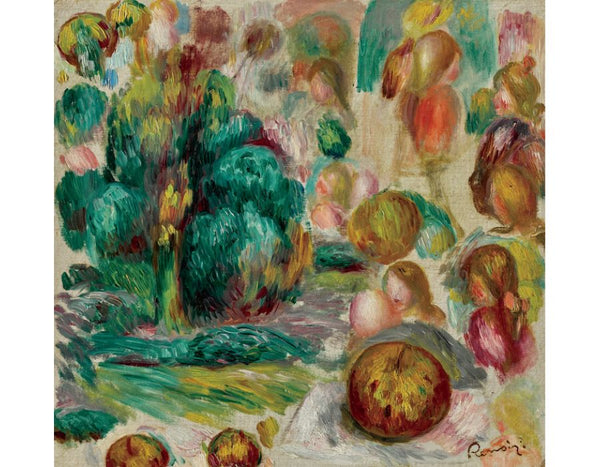 Tetes, Arbres Et Fruits
 by Pierre Auguste Renoir