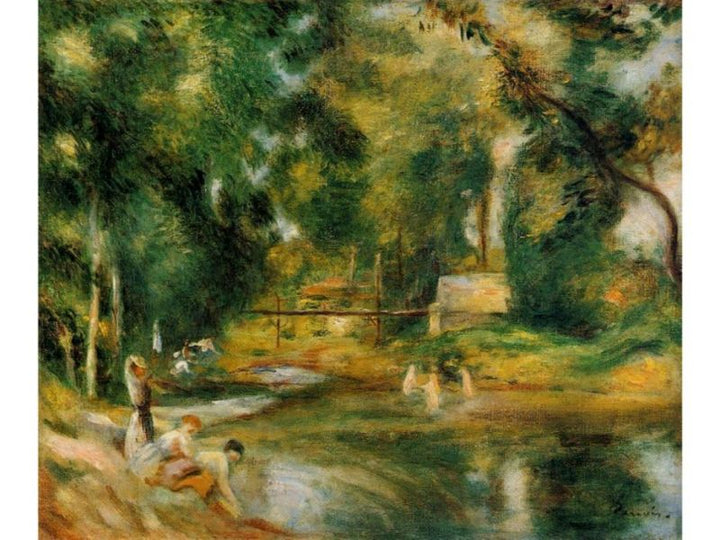 Essoyes Landscape Washerwoman And Bathers 