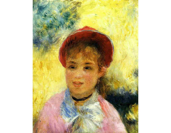 Modele From The Moulin De La Galette
 by Pierre Auguste Renoir